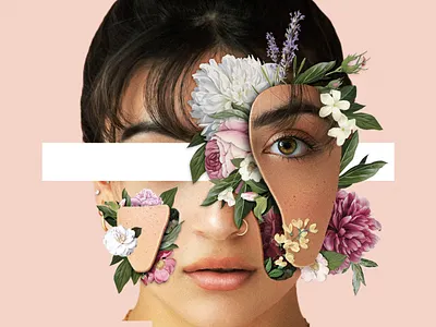 Artistic Portrait Manipulation flowers photo manipulation