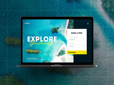 Traverse Travel Landing Page design product design ui ux uxui website