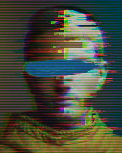 Glitich Portrait Manipulation glitch art photo manipulation