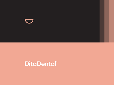 DitaDental Palette black branding dental design illustration logo minimal print symbol typography vector