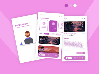 Serabutan - Freelance Apps Design app design freelance mobile mobile app mobile design mobile ui