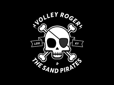 Volley Roger T-Shirt logo logo design skull sport tshirt art vector