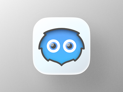 Blue Kuriboh! animal app big sur blue brand branding character cute eyes icon illustration ios kuriboh logo logo design logodesign mark playful symbol yugioh