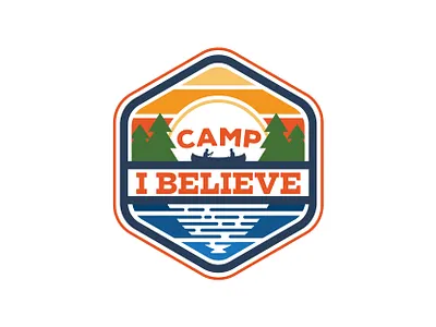 Camp I Believe camp camping logo logo design patch