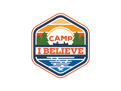 Camp I Believe camp camping logo logo design patch