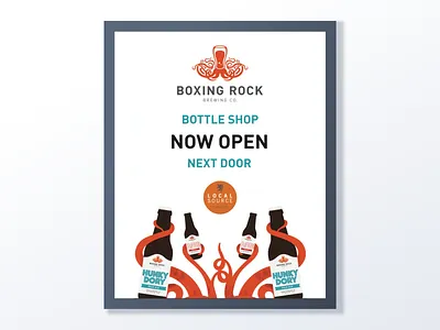Boxing Rock Brewing Co. & Local Source Market - Poster branding brewing company design illustration poster poster design