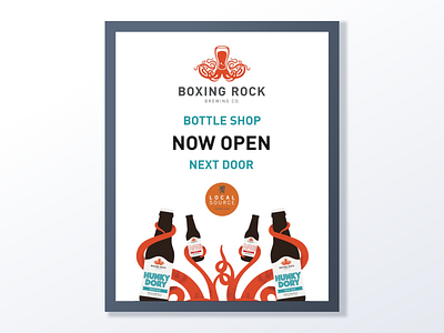 Boxing Rock Brewing Co. & Local Source Market - Poster branding brewing company design illustration poster poster design