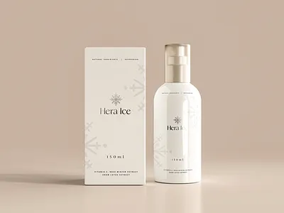 Hera Ice brand identity branding logo packaging skincare