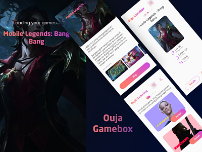 Ouja Game Box app design game google stadia ps5 stadia ui uidesign ux uxdesign