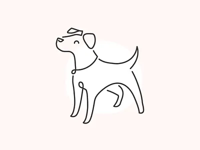 Little unused dog concept branding design dog icon identity logo puppy vector