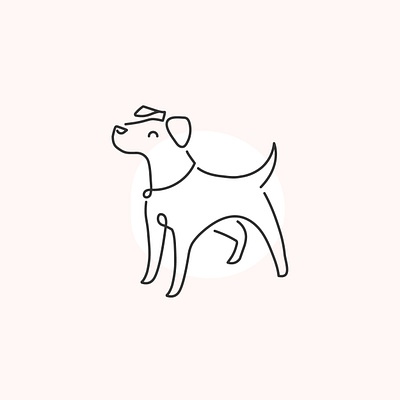 Little unused dog concept branding design dog icon identity logo puppy vector