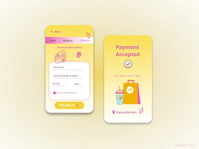 DailyUI 002 - Credit Card Checkout app creditcardcheckout dailyui dailyui002 design mobile ui ui uiux