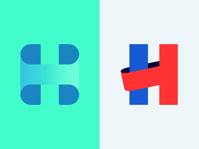 H Lettermarks for 36daysoftype colorful design illustrator minimal shapes typography ui ux vector web