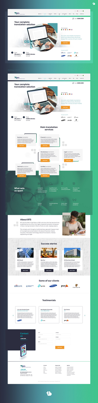 BTS Global blue burathi desktop website gradient graphic design green greenish orange translation user interface web design web page webdesign website