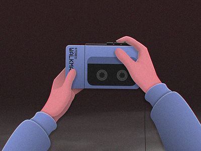 Stranger Things Walkman aftereffects animation cassette hill kate bush loop play running song stranger stranger things things vectorart walkman