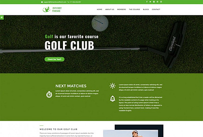 Golf Club And Sports Club WordPress Theme golf club sports club wordpress theme