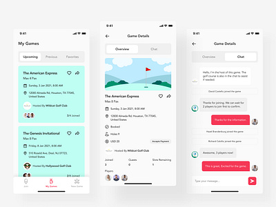 Golf Booking App app app design app designer apps design clean insperation interface interface design minimal mobile mobile app mobile design mobile ui mobiletrends mobileui ui uiinspiration uitrends uiuxdesign ux