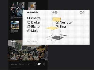 Homepage for Designcité studio architecture black and white branding clean design grid homepage hp landing page minimal studio system ui web webdesign website