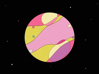 Dribbble planet 2d animation adobe after effects animation dribbble dribbbleinvite dribbblers dribbbleshot inspiration invite motion design planet space waves
