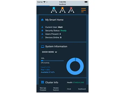 Home automation app animation app branding design programming reactjs ui ux