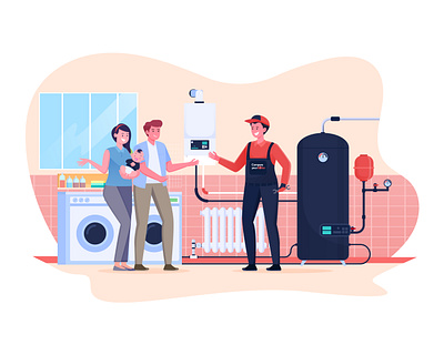 boiler repair service boiler flat flat design flat design flat illustration flat illustrations flatdesign illlustration illustration art service service design services vector vector illustration vectorart vectors web illustration