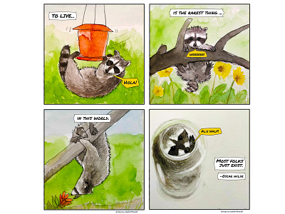 instagram.com/HartBandit animal animal illustration comic comic art comic book comics comicsart comicstrip creative design funny humor life philosophy photoshop raccoon ui