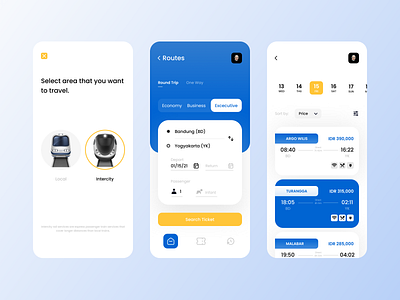 Exploration #4.1 - Train Ticket App app booking clean ui design mobile navigation pay route ticket ticket booking train transport travel ui ux