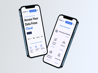 Cloud Lab | SaaS & Cloud Storing UI app app design branding cloud app cloud computing design minimal mobile app mobile design mobile ui saas saas app saas design saas landing page saas website typography ui ux