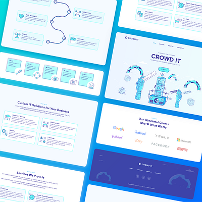 Crowd IT Website Overview components design illustration logo real project signifier ui user interface ux webdesign