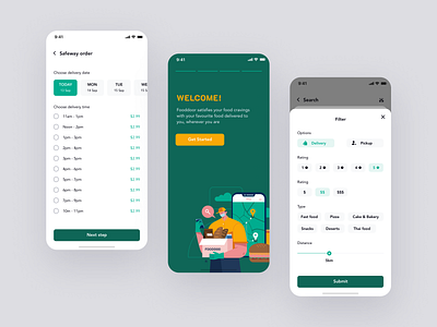 Fooddoor - Food delivery UI Kit bank card booking app clean ui delivery filter finance food food app food delivery food delivery app food order food order app home illustration login map onboarding step ui design wallet app