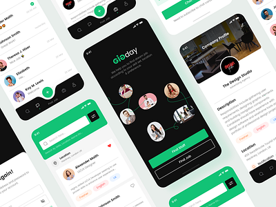 GigDay : On-demand Staffing Platform app app design app screens app ui branding codiant design graphic design logo mobile app mobile app development on demand apps ui