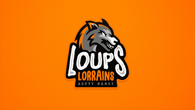 Loups Lorrains - Floorball - Primary Logo floorball logo mascot sports branding sports logo team logo