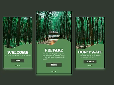 Daily UI Challenge#023 : Onboarding app dailyui dailyui23 dailyuichallenge dailyuichallenge23 design interface nature onboarding trip ui ux