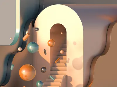 Tunnel 3d 3d art 3d artist 3d design blender blender 3d blender3dart c4d cinema4d installation installation art