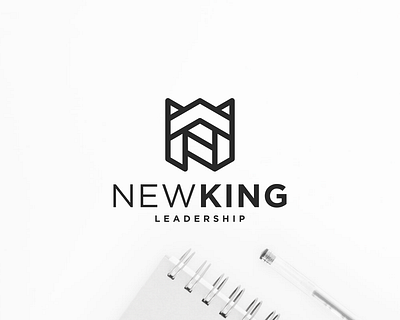 NewKing abstract character design icon king letter lettering logo monogram nw symbol vector