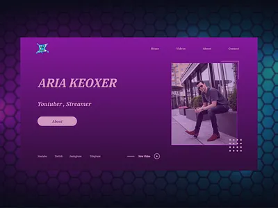 Gaming Landing Page (aria keoxer) 1 adobe xd design game game design gaming landing page photoshop ui user experience user interface ux web design