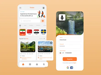 Tourism app app design minimal tour tourism tourist tours trip ui ui ux ui app ui design ux