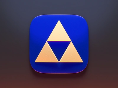 Triforce Icon design icon illustration interface ios logo mac macos osx triforce zelda