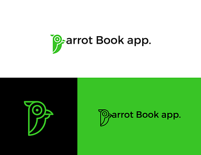 Parrot Book App Logo design derrick ege logo mark illustration logo logodesign parrot