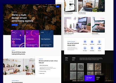 Design Agency Landing Page @website design designs ui ui ux