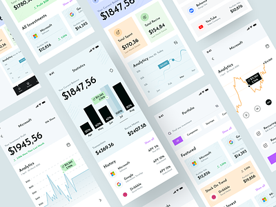 Investment App UI Kit app design app page app ui design app uikit apps screen free ui resource investment app ui kit ui ui resource uihut