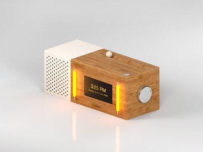 A Modern Jukebox (Leather & Wood) 3d 3dart arnold box c4d cinema4d concept display futuristic isometric jukebox lights lukebox neon objects physical render speaker ui wood