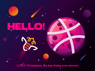 Hello Dribble design graphic design hello hello dribble illustraion illustrator vector