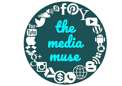 The Media Muse Logo fluorescent logo photoshop social media