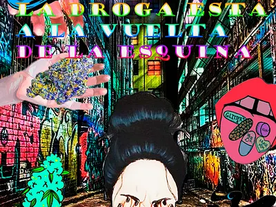 Afiche design drugs photoshop ps