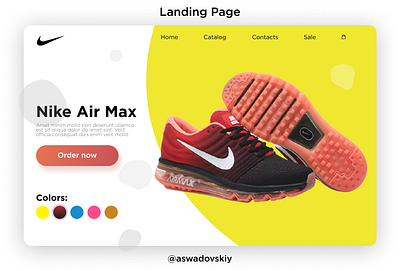 Landing Page for online store #dailyui #003 design ui ux web