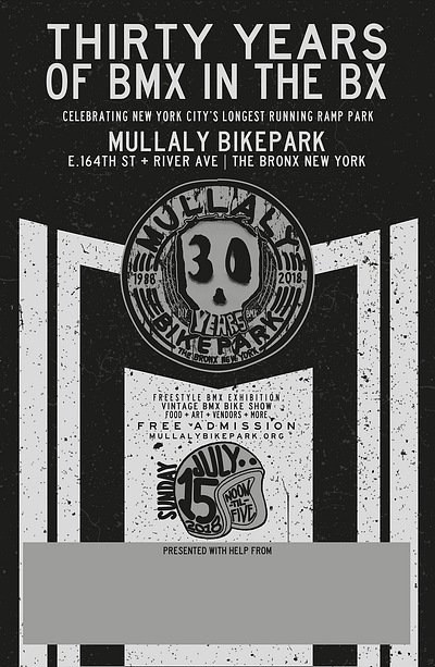 Mullaly 30th anniversary flyer branding illustrator poster poster design