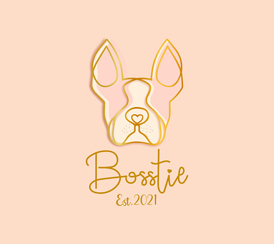 Bosstie logo custom logo doglogo hand drawn logos handdrawn logo logodesign logodesigner logodesigners logodesigns logos luxury logo