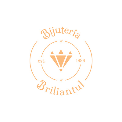 Logo Bijuteria Briliantul - Jewelry Store branding diamong logo gold diamond gold logo jewelry jewelry logo jewelry shop jewelry store logo design logo design branding logo design concept