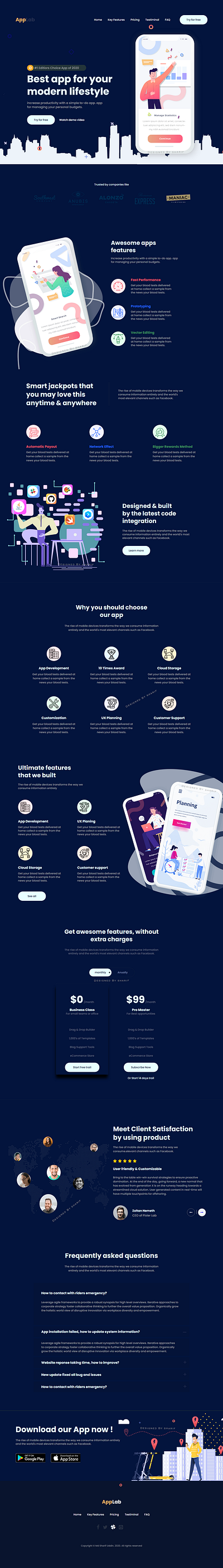 applab dark web design web templates website website design